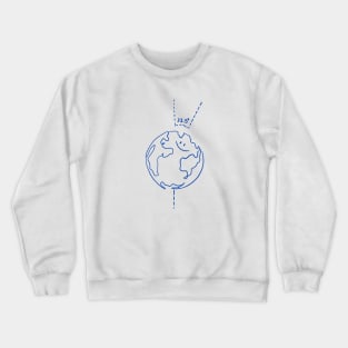 23.5 Earth on Ongsa Tote bag - Blue | Tilt - The world is tilted 23.5 degree 23point5 MilkLove OngsaSun Crewneck Sweatshirt